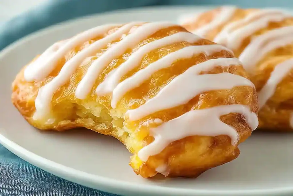 Easy Fresh Peach Fritters with Vanilla Glaze