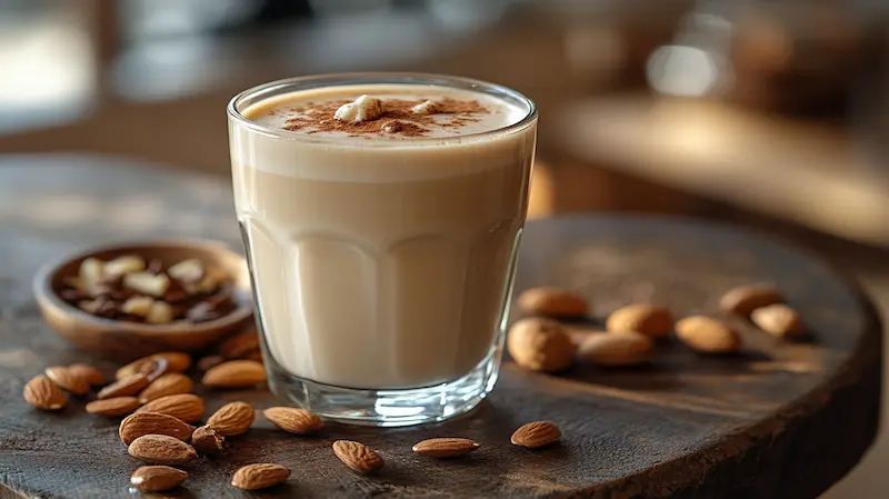 Make nut milk with a Vitamix using fresh almonds and water.