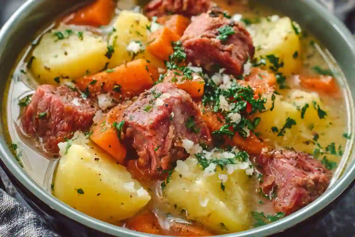 Slow Cooker Hamburger Soup: Creamy Potato Version 1 Slow Cooker Hamburger Soup