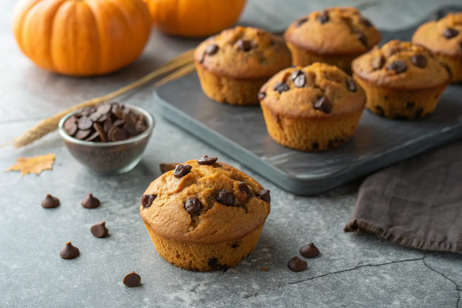 Pumpkin Chocolate Chip Muffins Easy Recipe